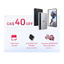 Promotional graphic for the REDMAGIC ASTRA 2 smartphone showing the phone in black and silver finishes, along with a phone screen mockup. Large text reads 'CA$40 OFF' with additional offer icons and text for 1-day early access, a free 80W fast charger, and an exclusive REDMAGIC Mora keychain.